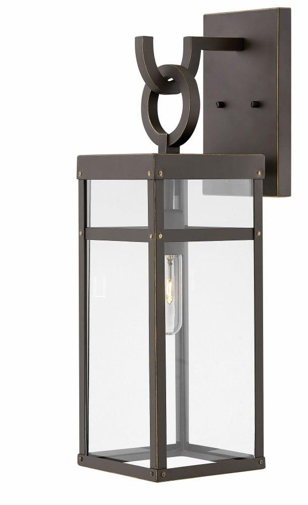 Oil Rubbed Bronze Outdoor Wall Lantern with Clear Glass