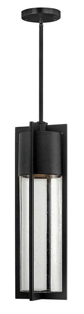 Black Seedy Glass Modern Outdoor Hanging Light