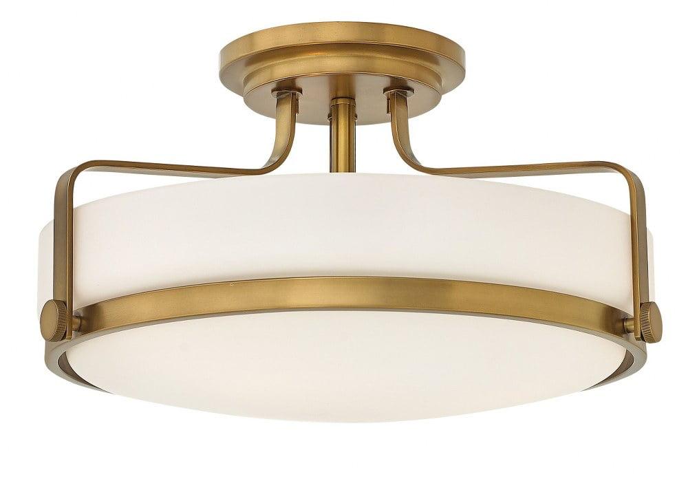 Hinkley Lighting - Three Light Flush Mount - Harper - 3 Light Large Semi-Flush