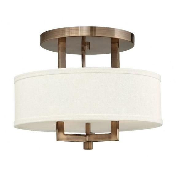 Hinkley Lighting - Three Light Semi-Flush Mount - Foyer - Hampton - 3 Light