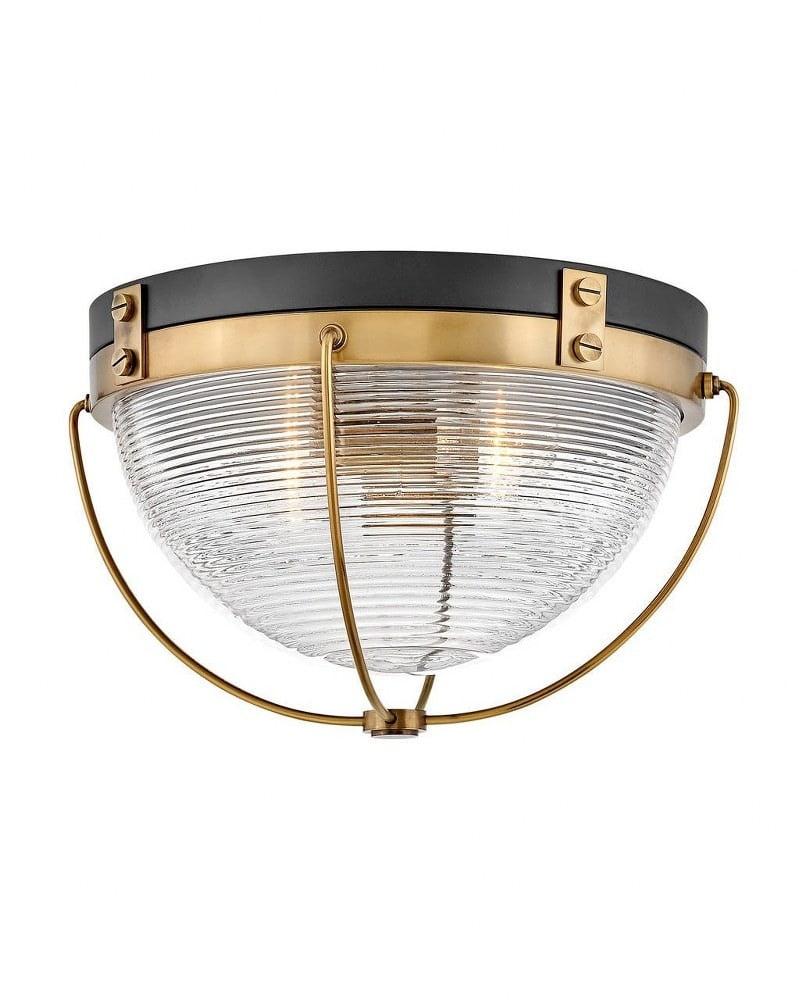 Hinkley Crew Two-Light Flush Mount Ceiling Fixture