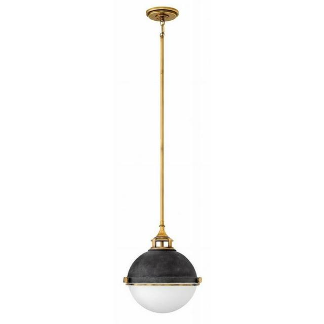 2 Light Small Pendant In Traditional-Industrial Style 13.5 Inches Wide By 14.5 Inches High-Satin Brass Finish Hinkley Lighting 4834Sa