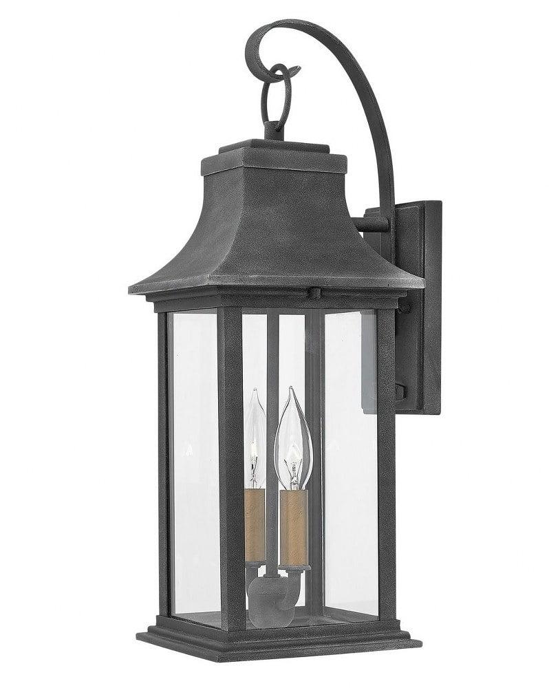 Hinkley Lighting Adair 2 - Light Wall Light in  Aged Zinc