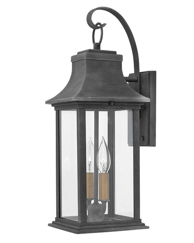 Hinkley Lighting Adair 2 - Light Wall Light in  Aged Zinc