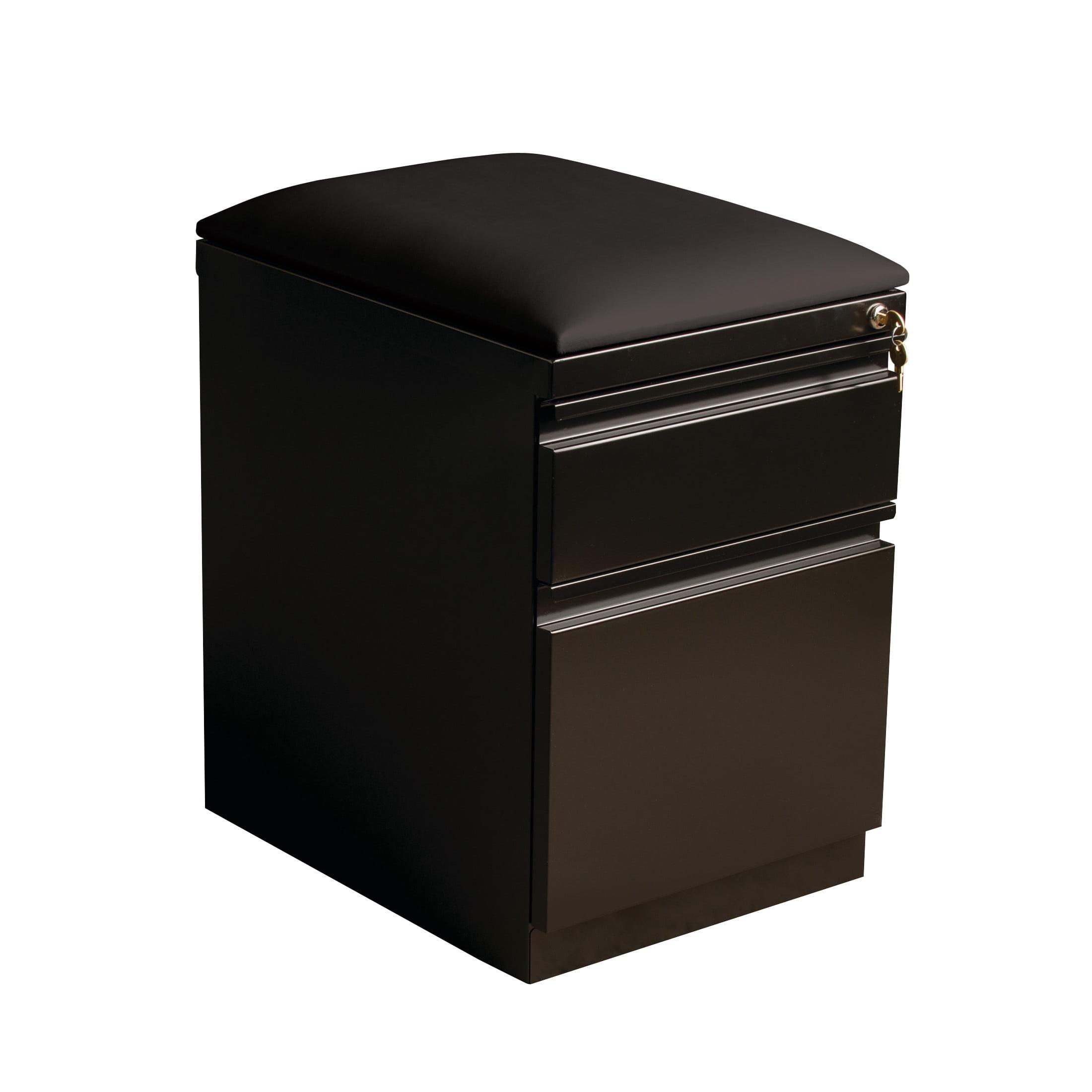 Steel Mobile Seat  Box x-File Cabinet in Black-Hirsh Industries