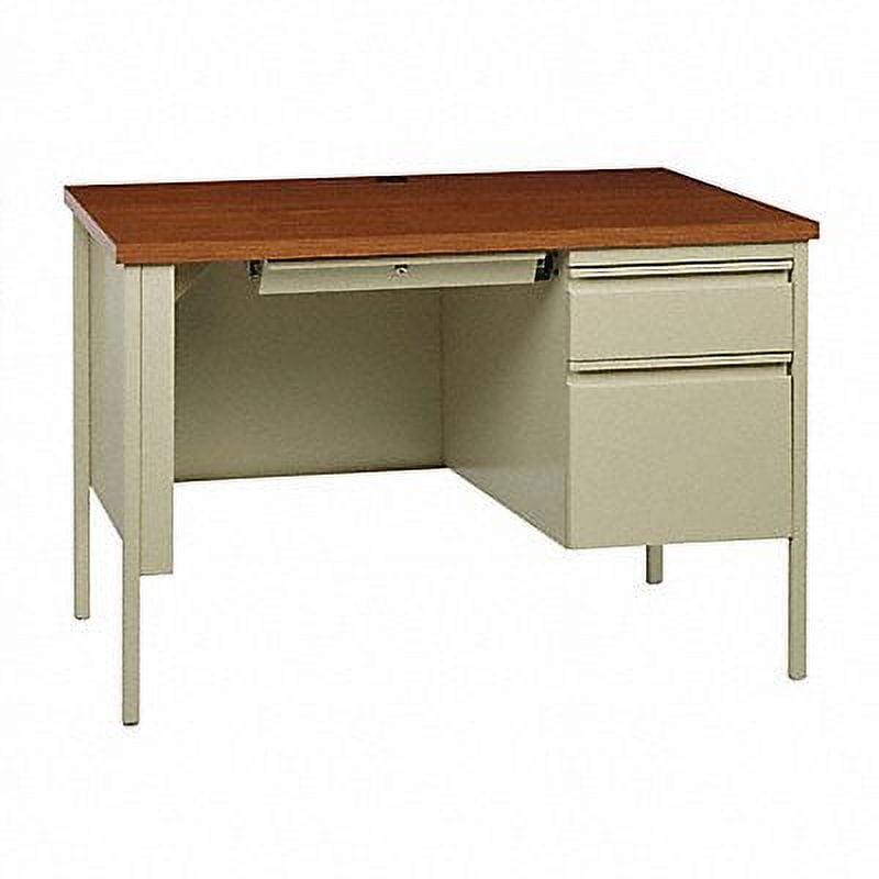 Putty Oak Right-Handed Desk with Filing Cabinet