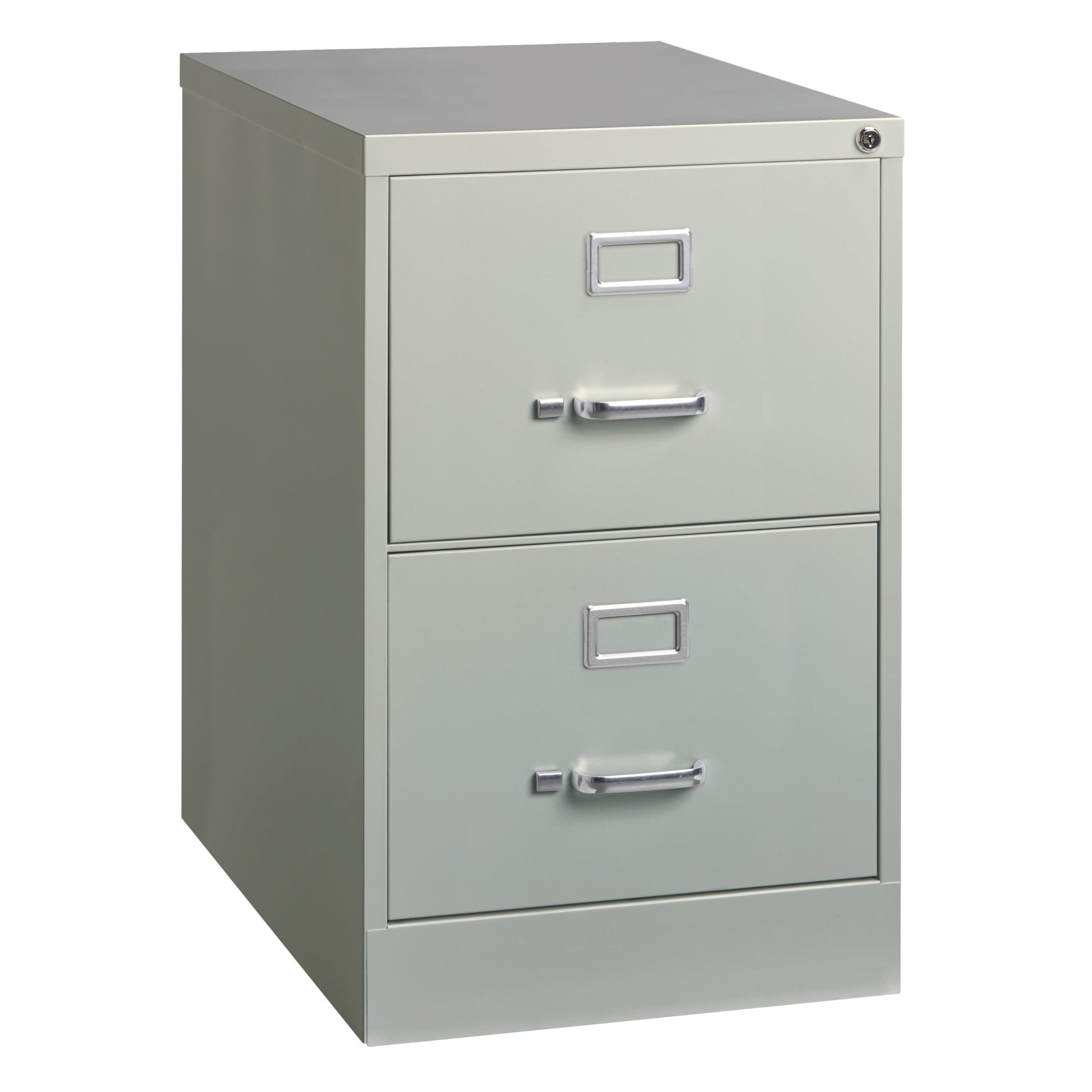 Light Gray 2-Drawer Lockable Fire Resistant Vertical File Cabinet