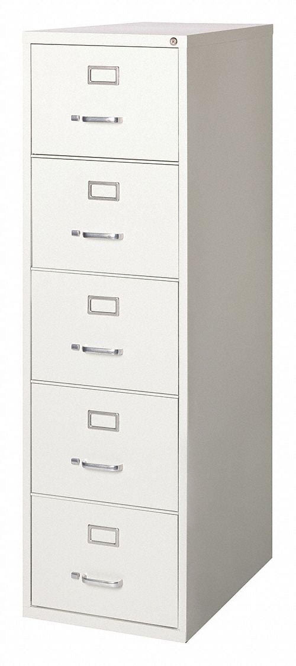 Light Gray 5-Drawer Lockable Fire Resistant Vertical File Cabinet