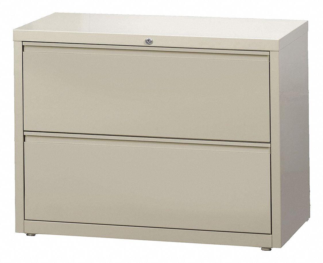 Putty 36" Wide 2-Drawer Lateral Lockable Metal File Cabinet