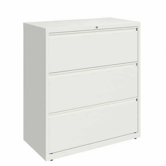 Hirsh 36 Inch Wide 3 Drawer Metal Lateral File Cabinet for Home and Office, Holds Letter, Legal and A4 Hanging Folders, White