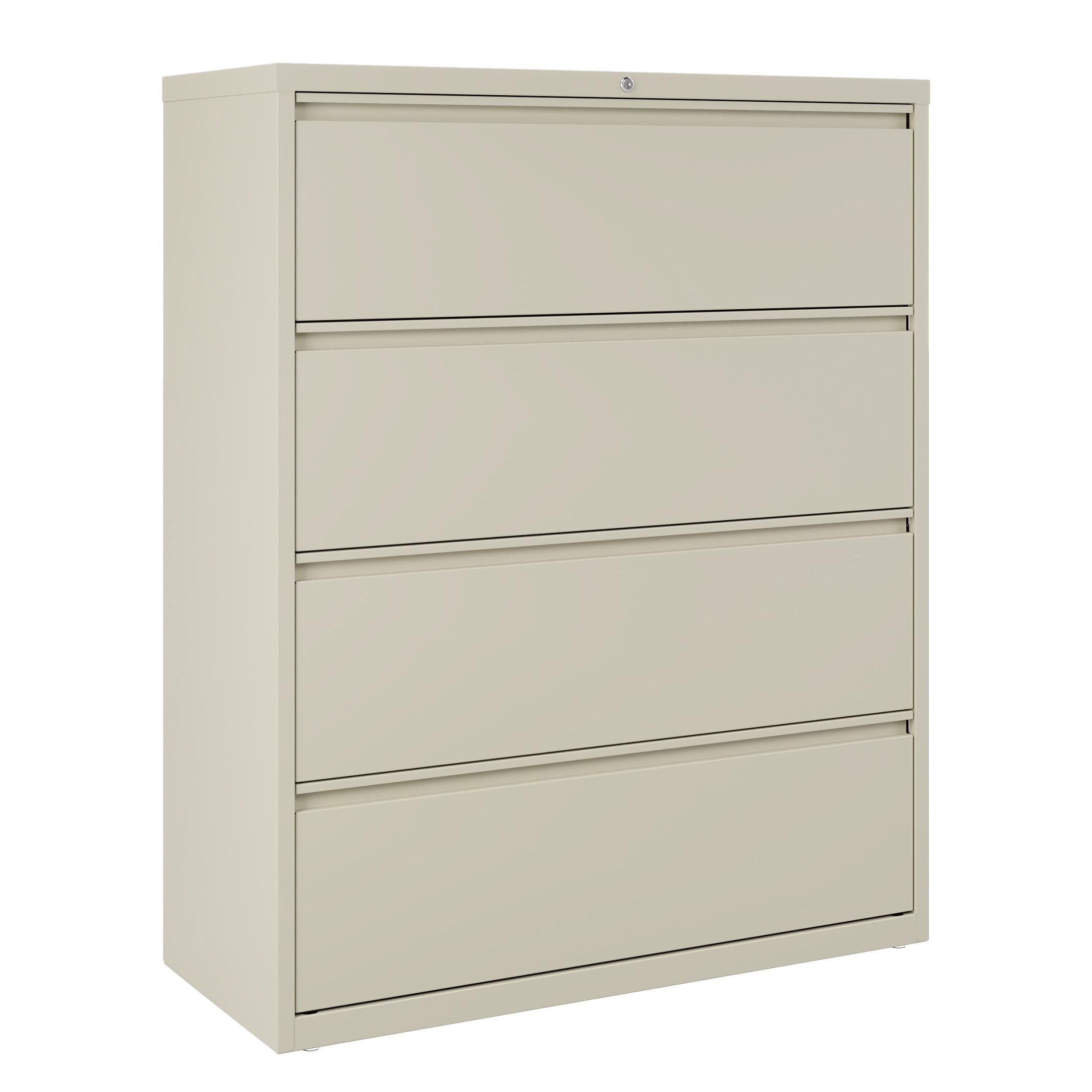 Putty 4-Drawer Lockable Fire Resistant Lateral File Cabinet