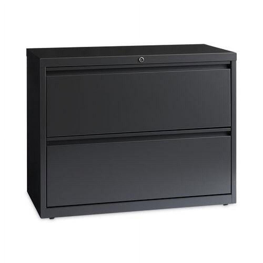 Charcoal Steel 2-Drawer Lockable Lateral File Cabinet