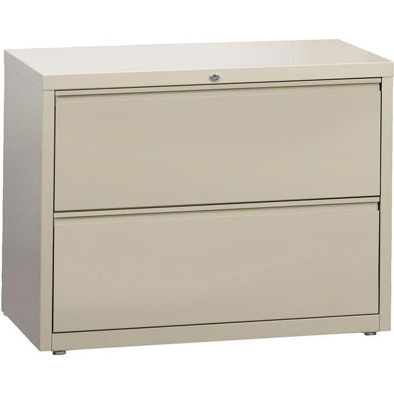 Putty Steel 2-Drawer Lockable Lateral File Cabinet