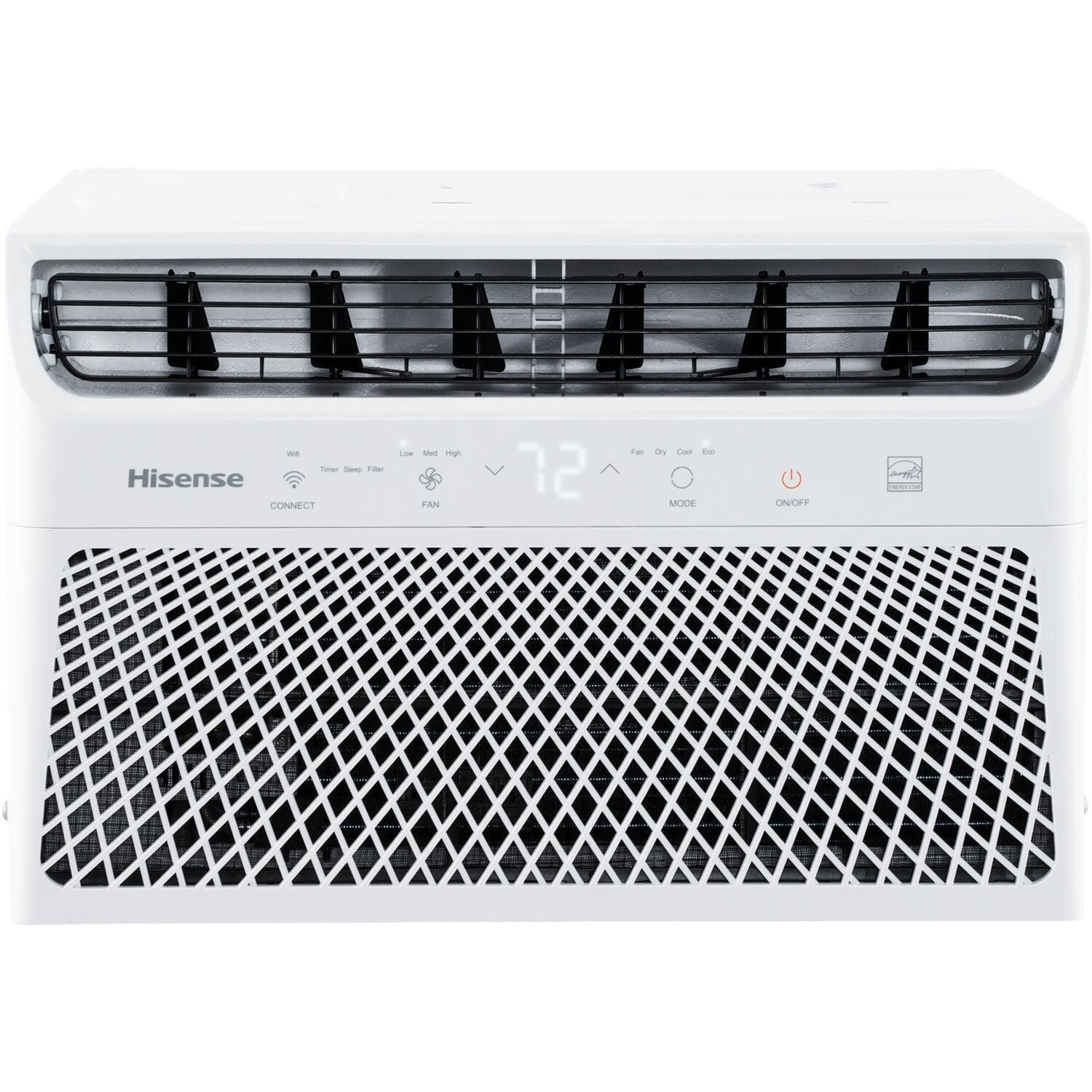 HiSense 8,000 BTU Smart Window Air Conditioner with Wi-fi and Remote Control for Rooms up to 350 sq. ft.