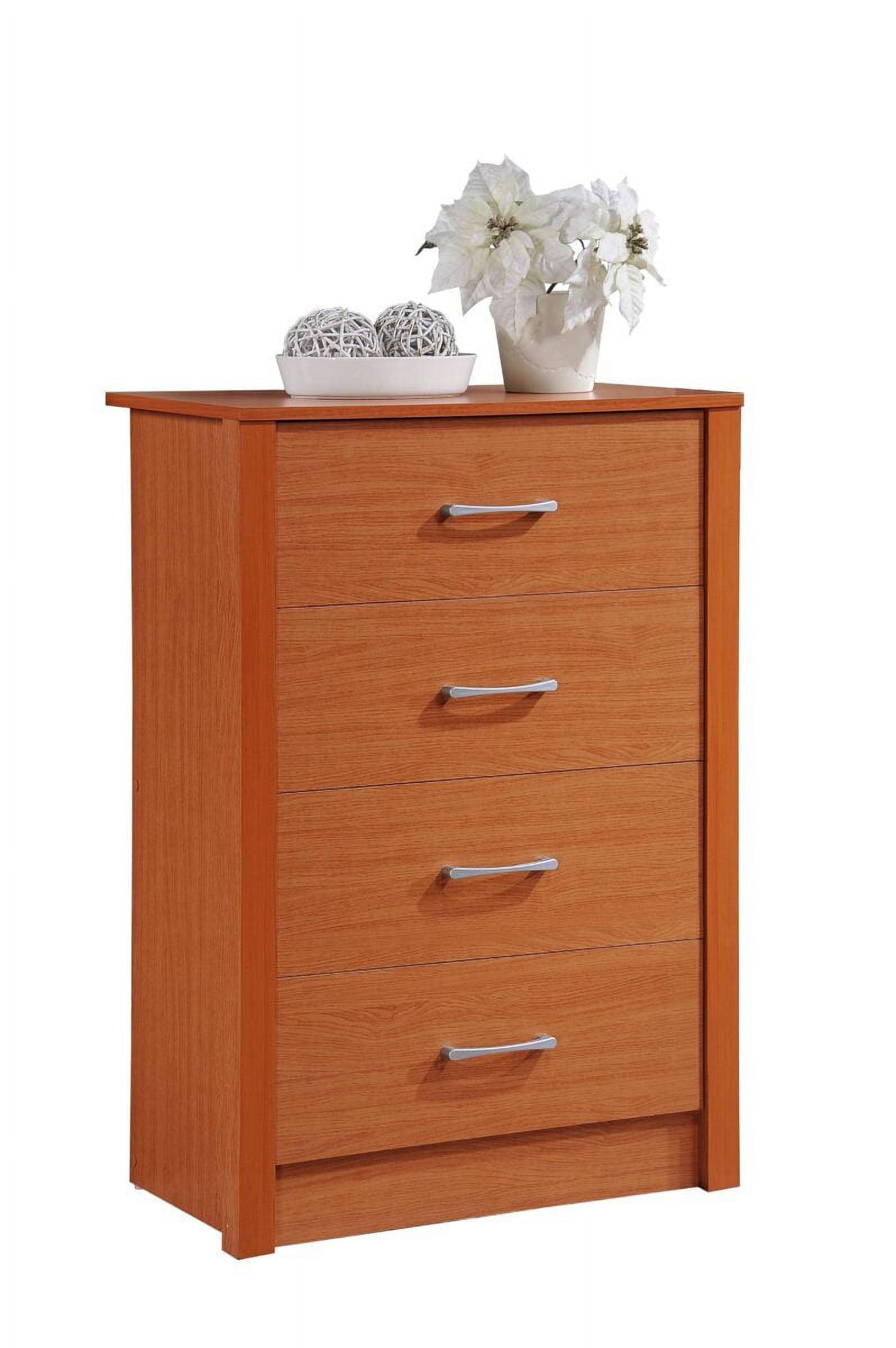 Hodedah 4-Drawer Chest in Cherry