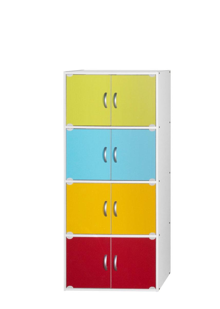 Rainbow 57'' Tall 8-Door Freestanding Storage Cabinet