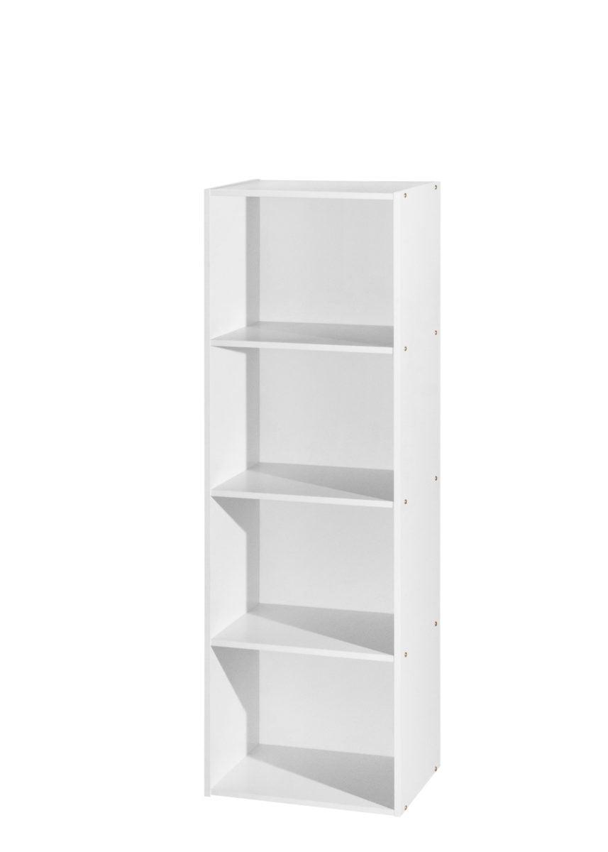 White 4-Shelf Kids Bookcase Organizer