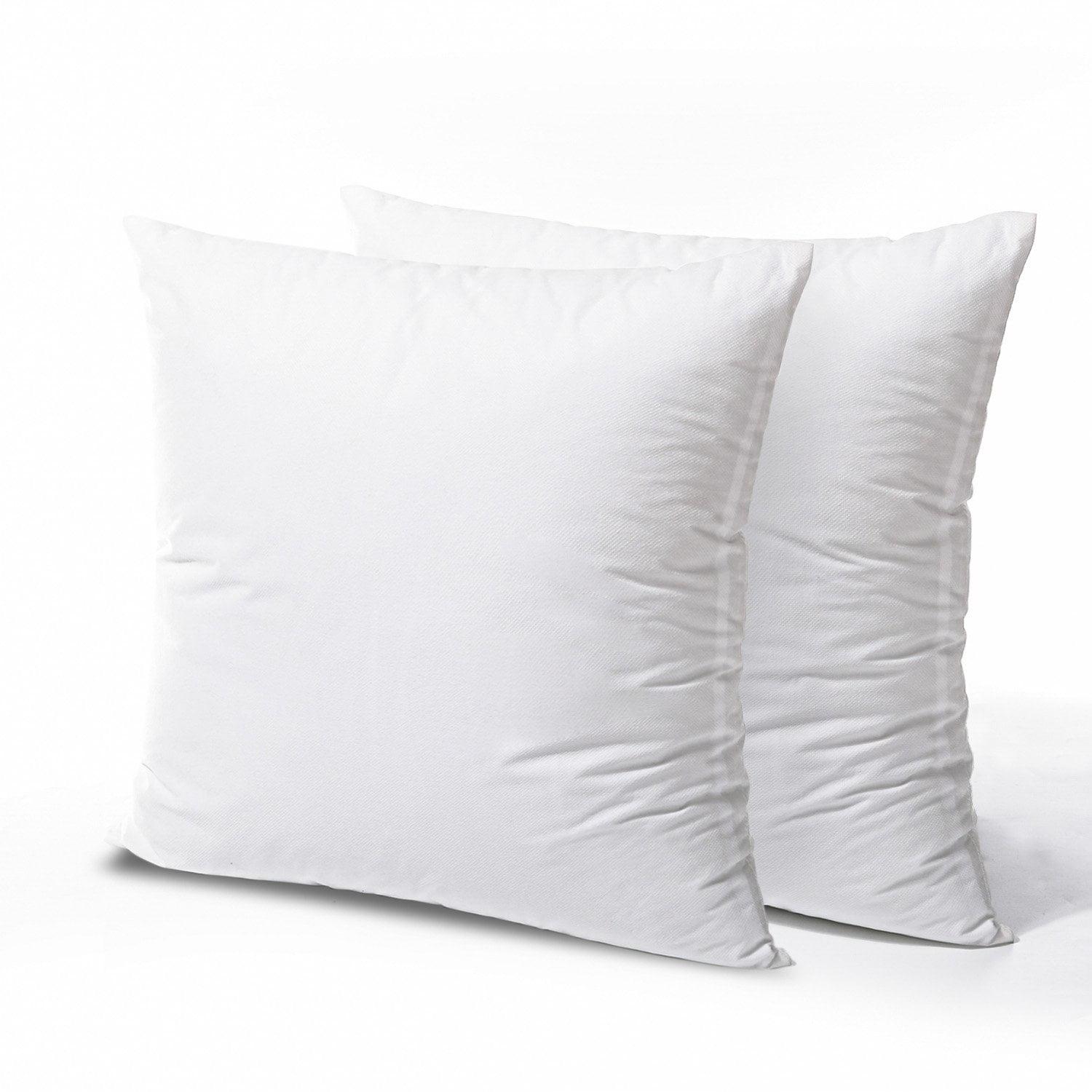 Hypoallergenic White Microfiber 22'' x 22'' Pillow Inserts, 2 Pack