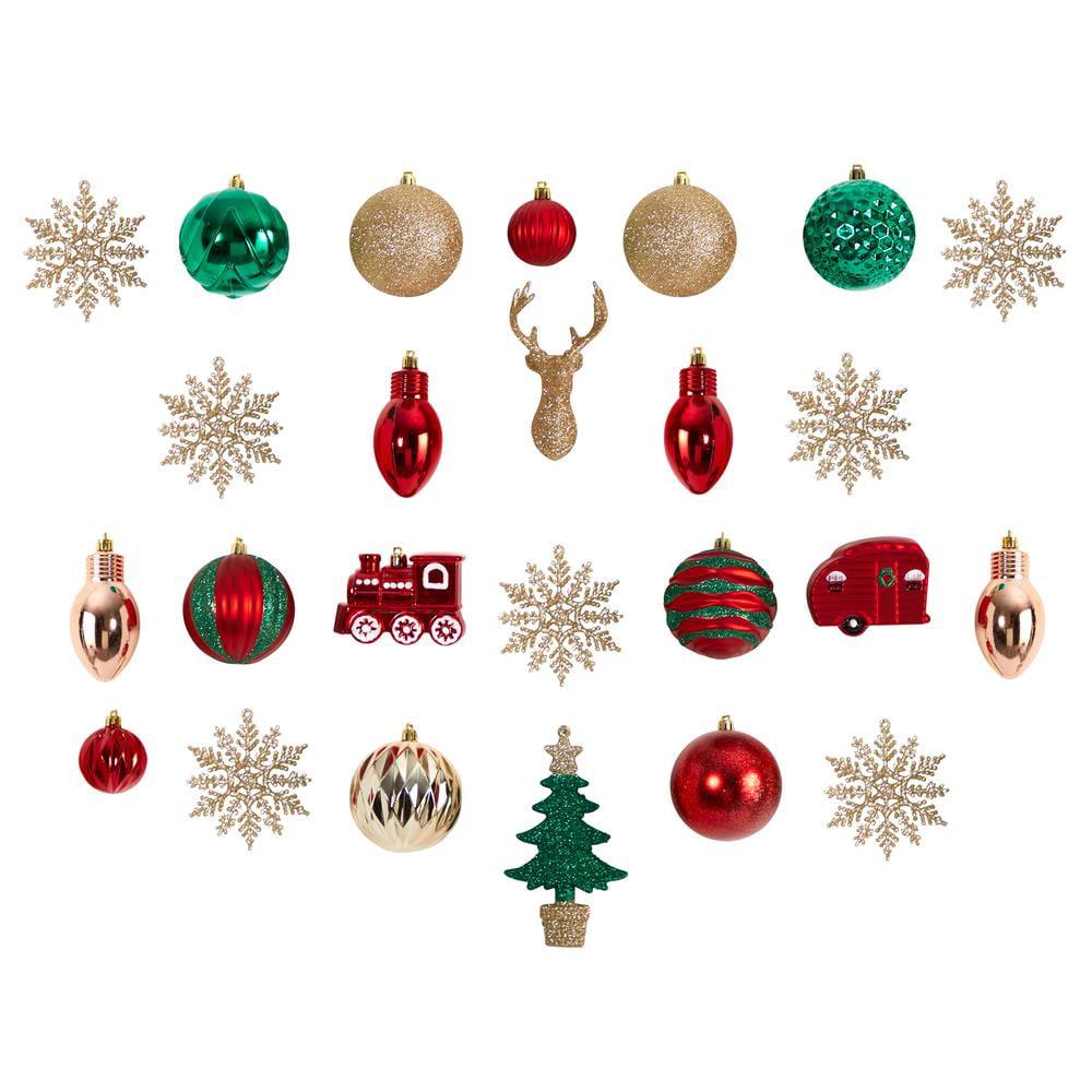 Holiday Deluxe Shatterproof 25-Piece Christmas Ornament Set