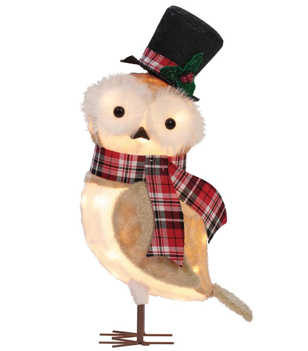 Holiday Living 24-inch Lighted White Owl Christmas Decoration