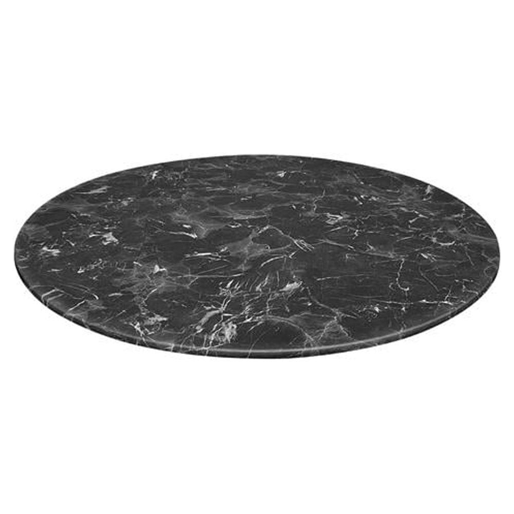 Holland Bar Stool 36" Diameter Black Marble, Indoor/Outdoor All-Season EuroSlim Table Top