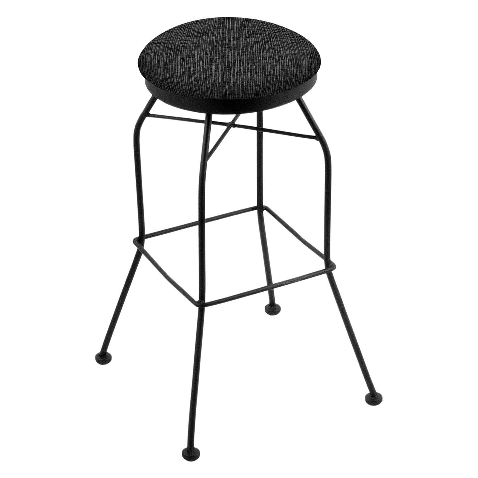 Graph Coal Adjustable Swivel Bar Stool with Fabric Seat