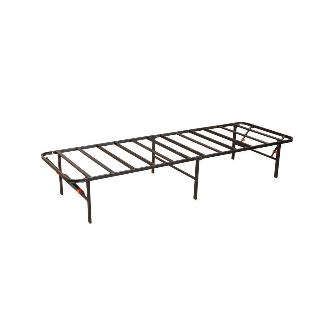 Twin Black Metal Platform Bed Frame with Storage