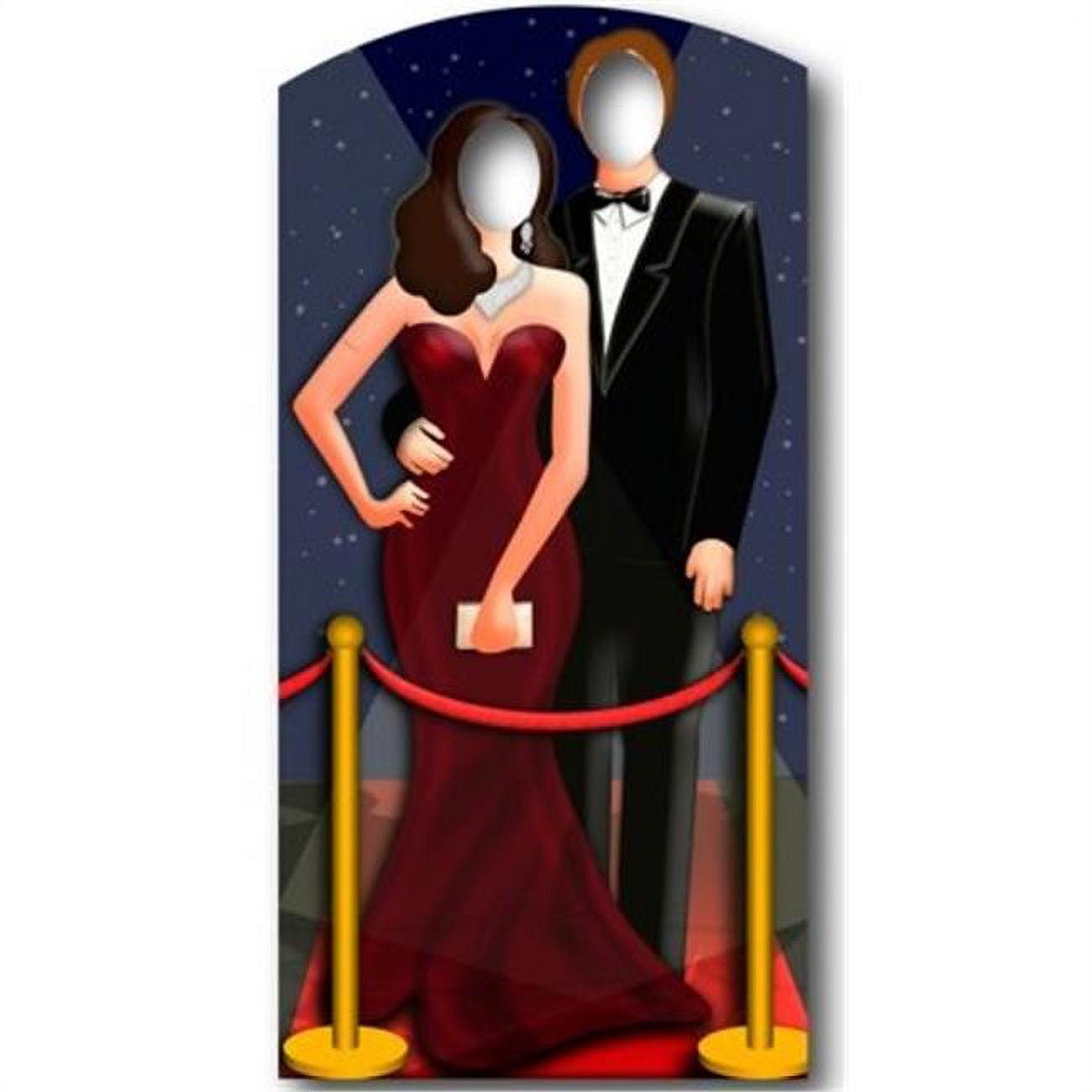 Hollywood Red Carpet Couple Cardboard Stand-In