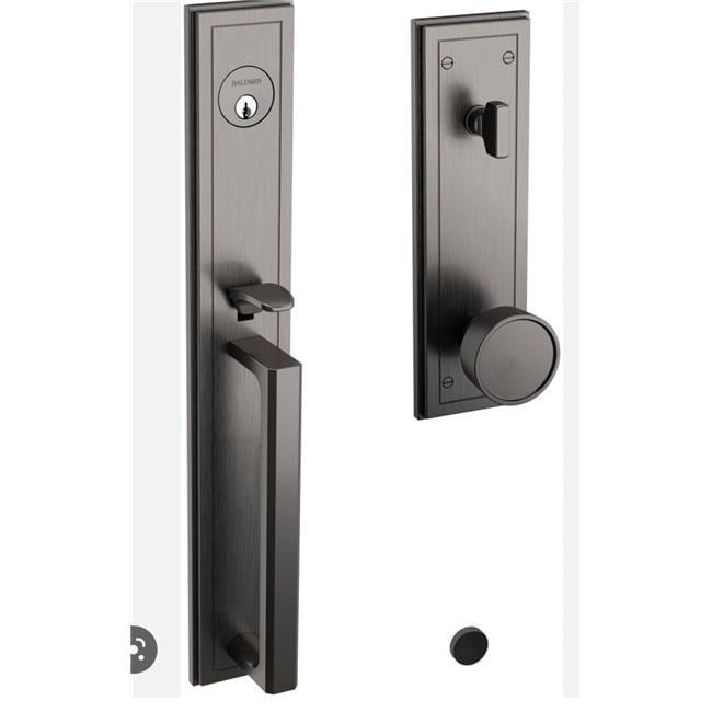 Hollywood Hills Full Escutcheon Single Cylinder Handleset, Satin Black