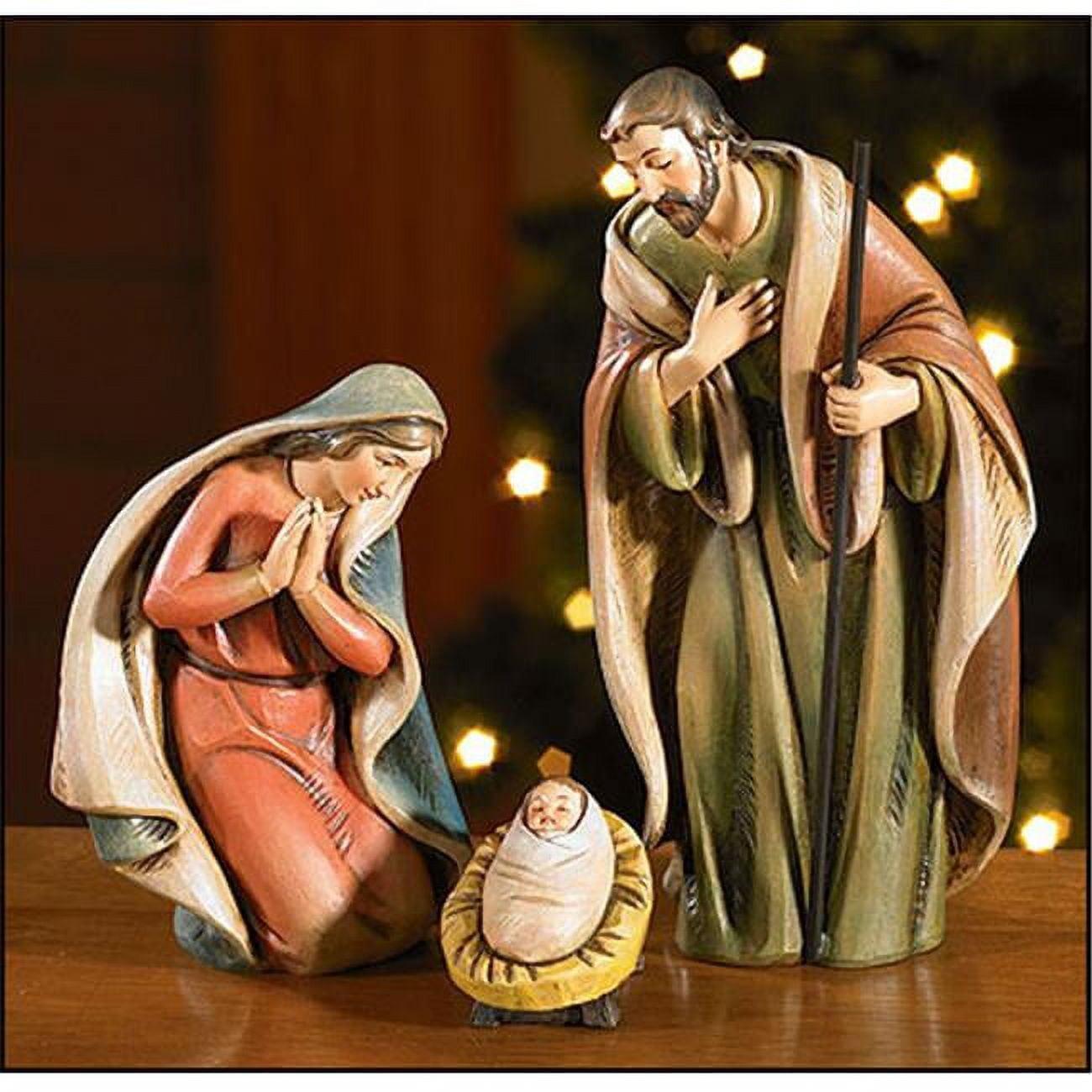 6.5" Multicolor Stone Resin Holy Family Nativity Set