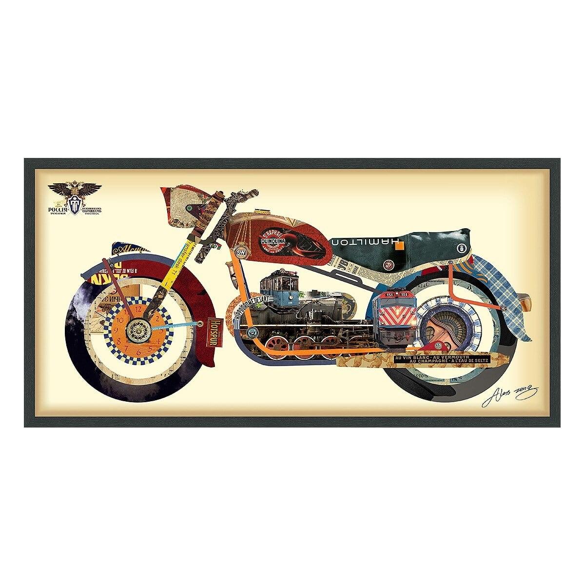 Holy Furious Motorbike Dimensional Collage Framed Graphic Art