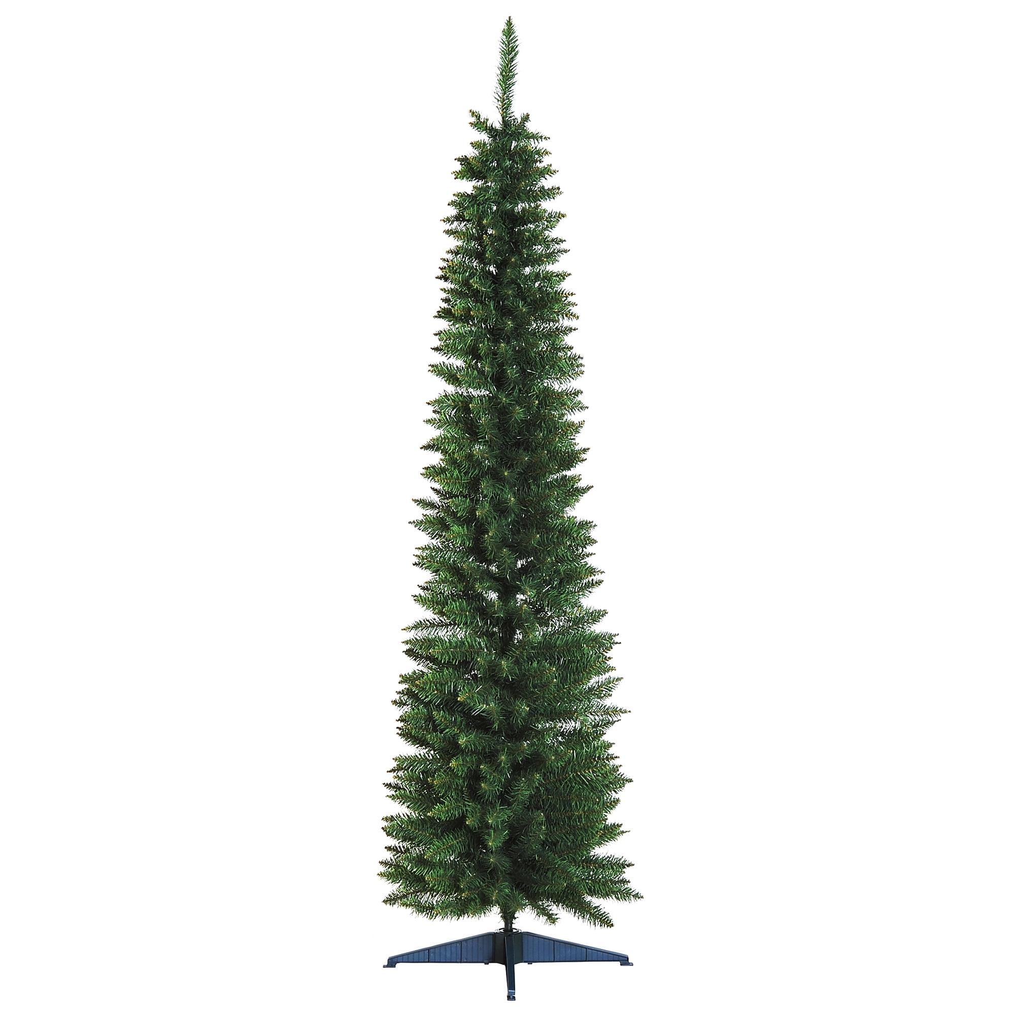 HOMCOM 6 FT Tall Unlit Slim Fir Artificial Christmas Tree with Realistic Branches, and 583 Tips, Green