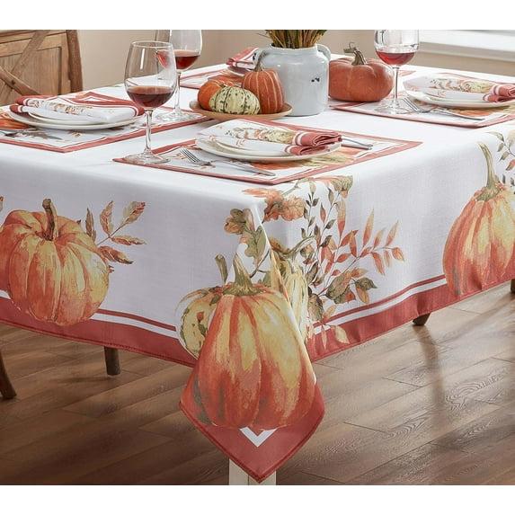 Autumn Pumpkin Grove Fall Rectangle Tablecloth - Orange/Rust - 60x120 - Elrene Home Fashions