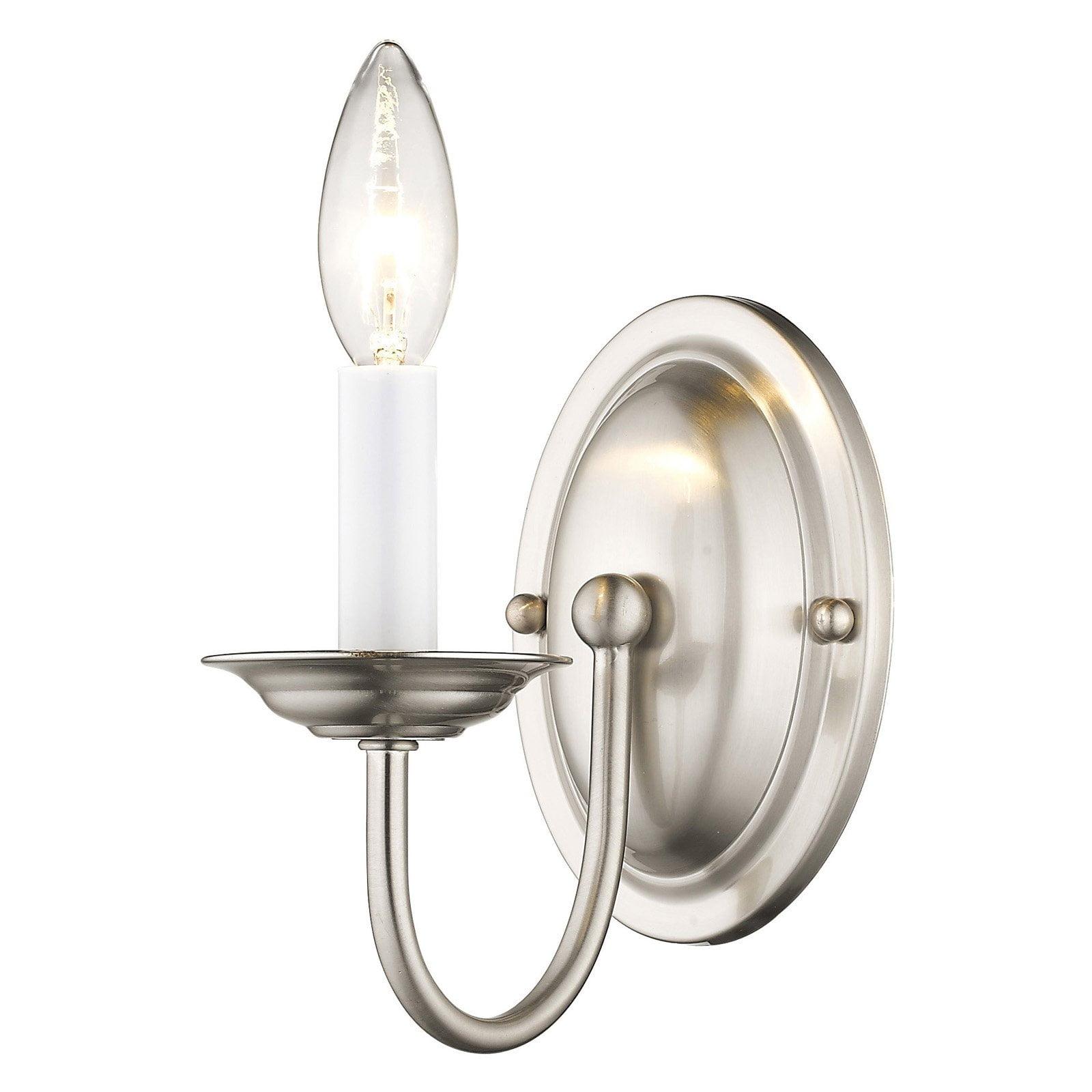 Livex Lighting Home Basics 1 - Light Wall Light in  Brushed Nickel