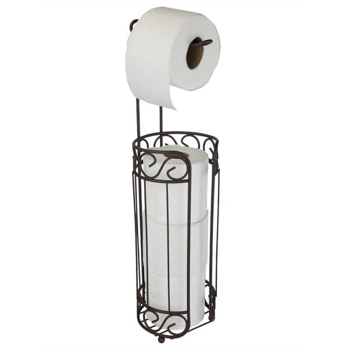 Bronze Scroll Design Freestanding Toilet Paper Holder Stand