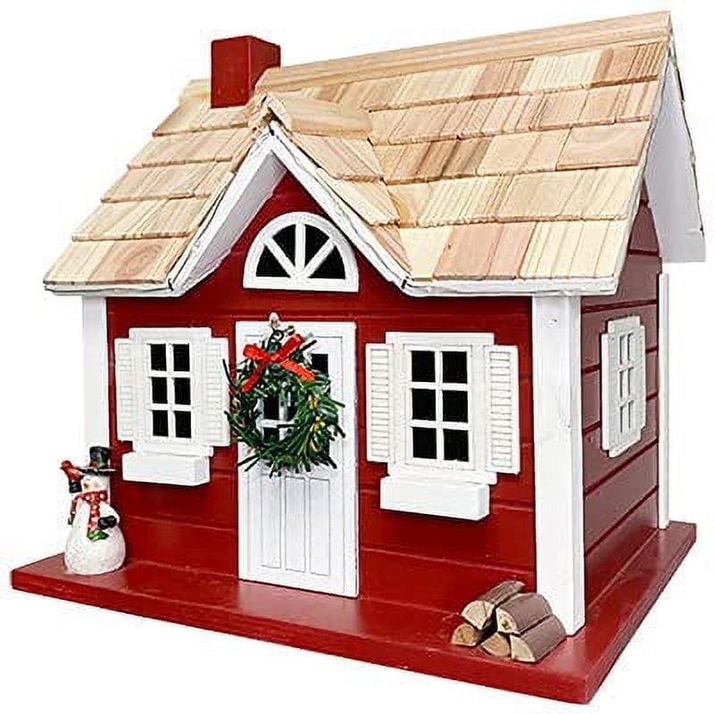 Home Bazaar Holiday Offerings Christmas Cape 10 in x 10.25 in x 7 in Birdhouse