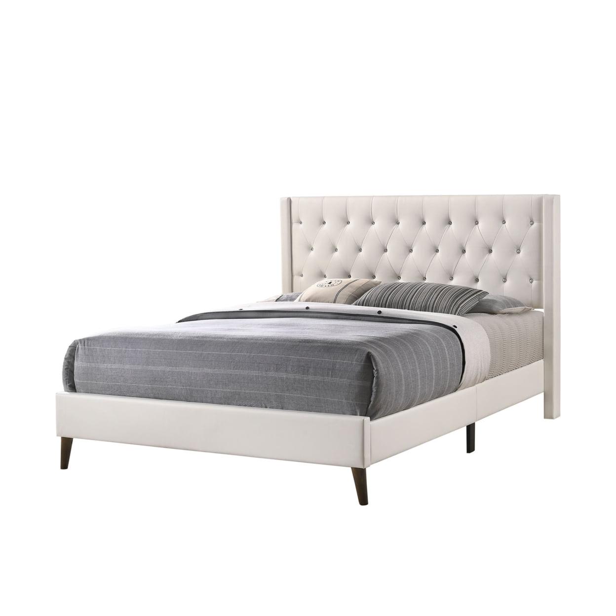 Passion Furniture Bergen Queen Tufted Panel Bed