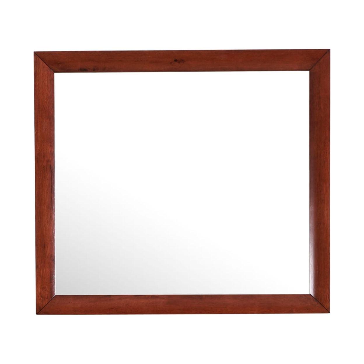 Passion Furniture Marilla 35 in. x 39 in. Modern Rectangle Framed Dresser Mirror