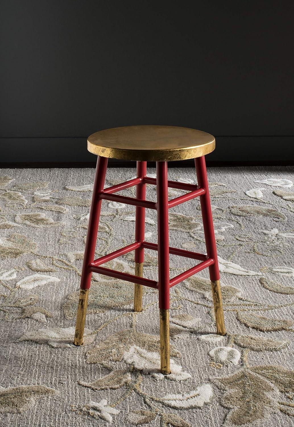 Emery Dipped Gold Leaf Counter Stool  - Safavieh