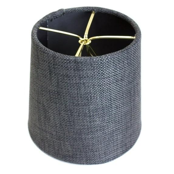 Home Concept 4.5x 5.5x 5.25 Granite Grey Burlap Drum Shade