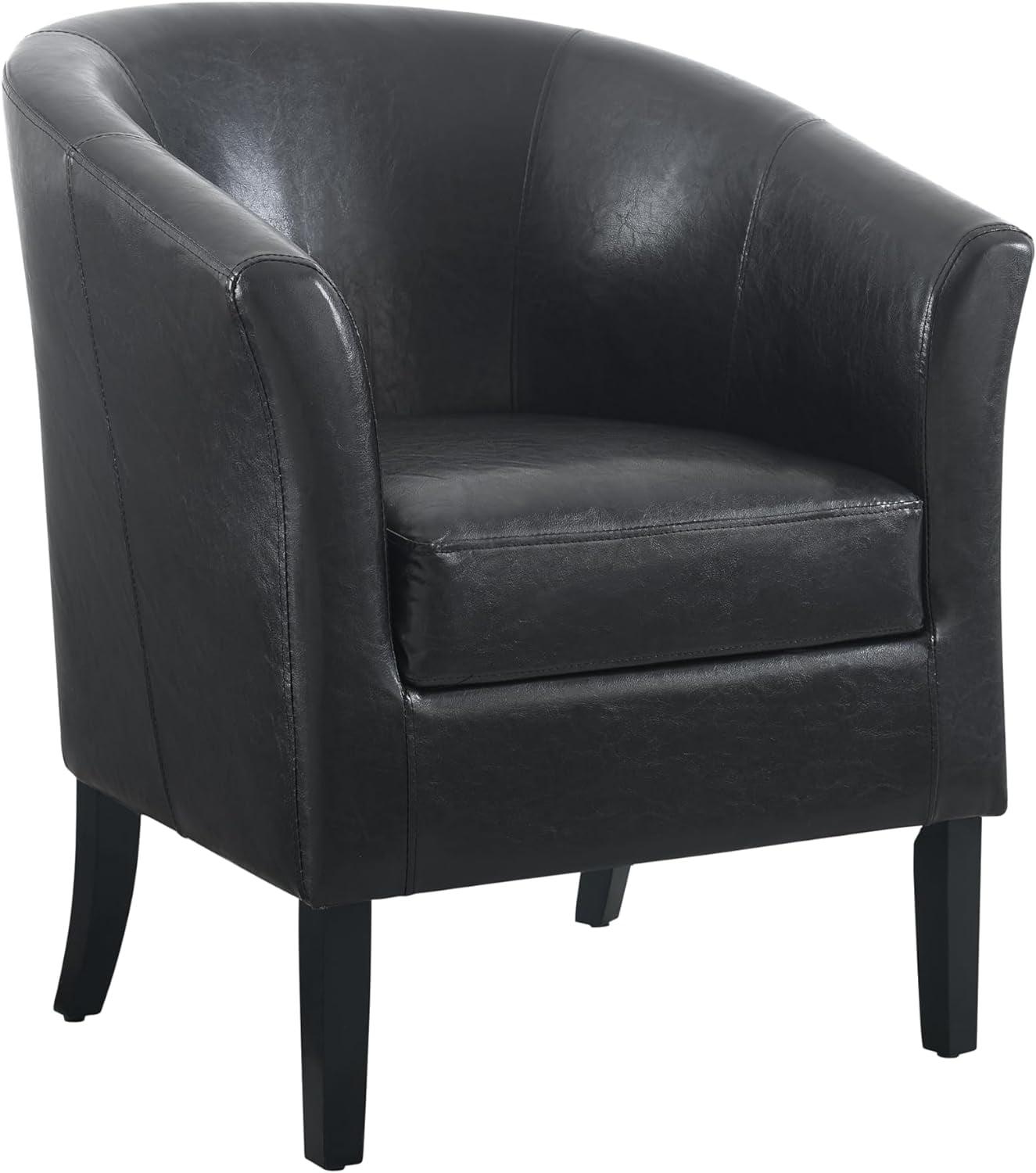 Simon Modern Barrel Club Club Chair Black - Linon