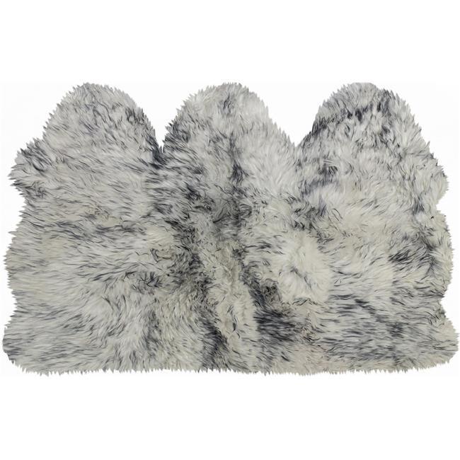 Home Decor Zealand Sheepskin Trio Rug | 1-Piece | Grey | 3'x5'