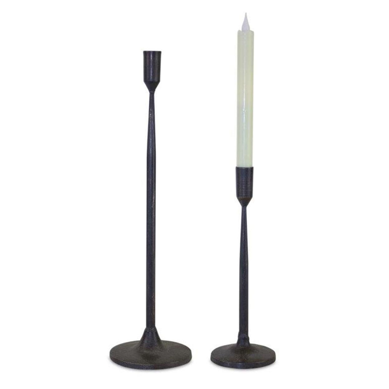 Melrose Metal Taper Candle Holder (Set of 2)