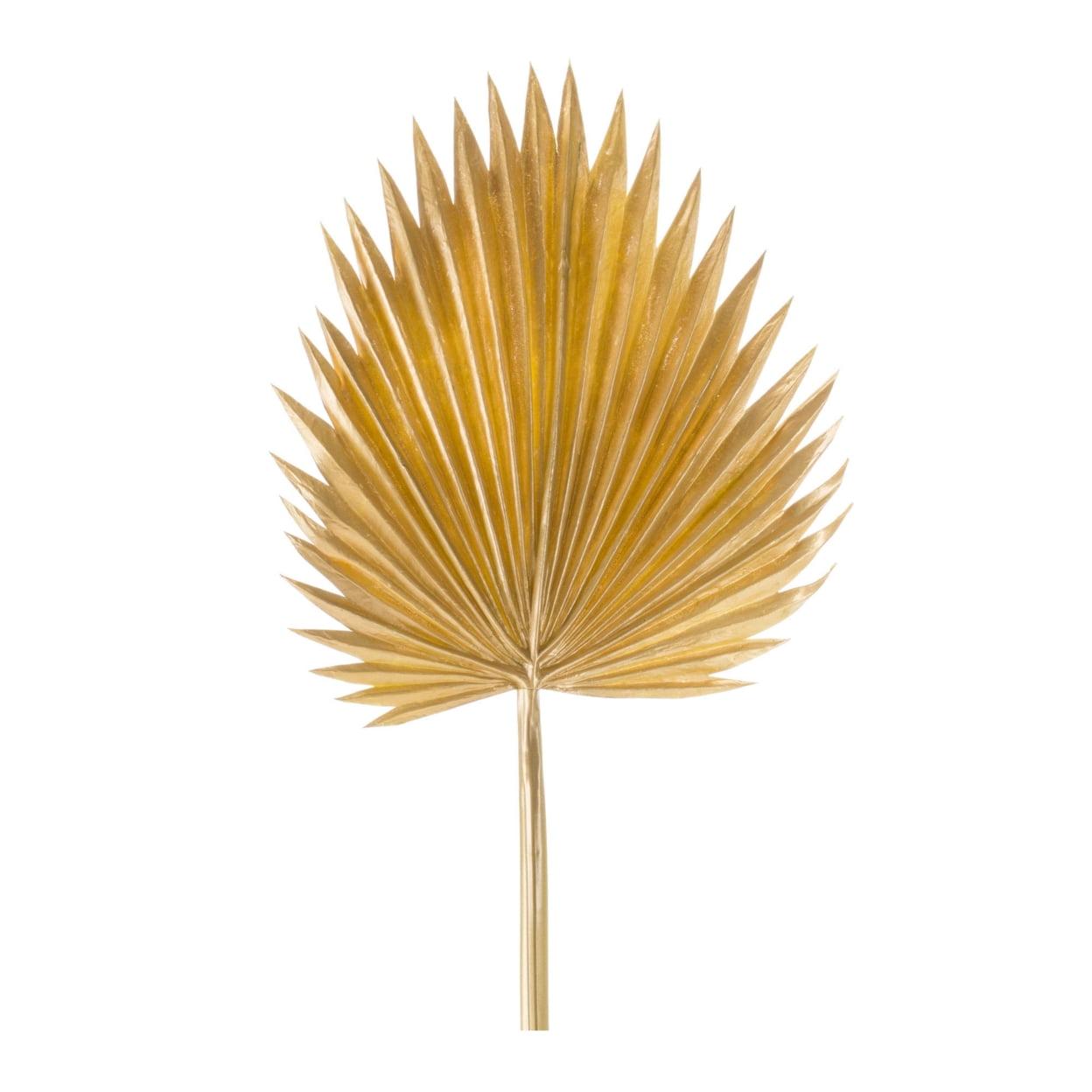 Tropical Elegance 37" Fan Palm Leaf Arrangement in Yellow and Brown