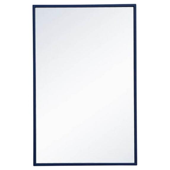 Metal Frame Mirror 18x28 inch in Blue