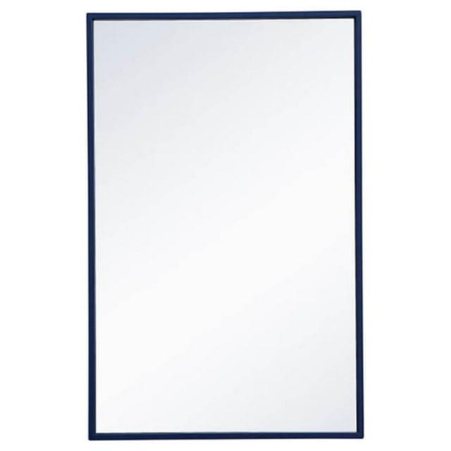 Metal Frame Mirror 18x28 inch in Blue