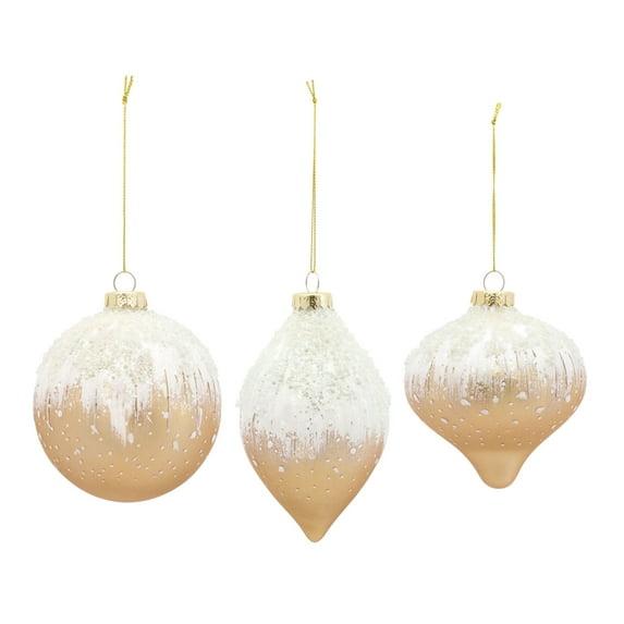 Home Decorative Ornament (Set of 6) 5"H, 5"H, 5.75"H Glass