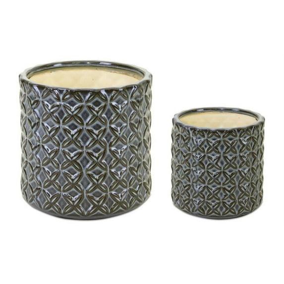 Home Decorative Pot (Set Of 2) 4.5"D X 4.5"H, 6.5"D X 6.25"H Terra Cotta