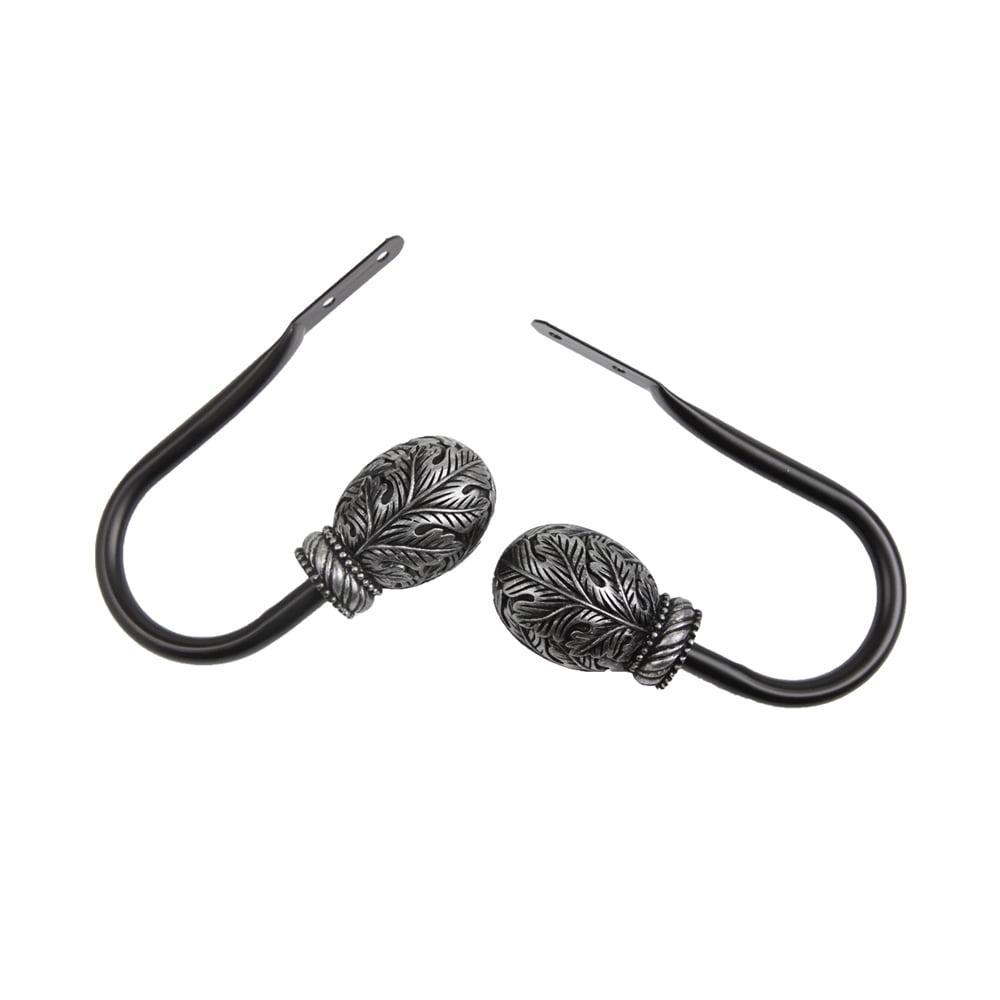 Home Decorative Window Accessories Forest Holdback Pair Black