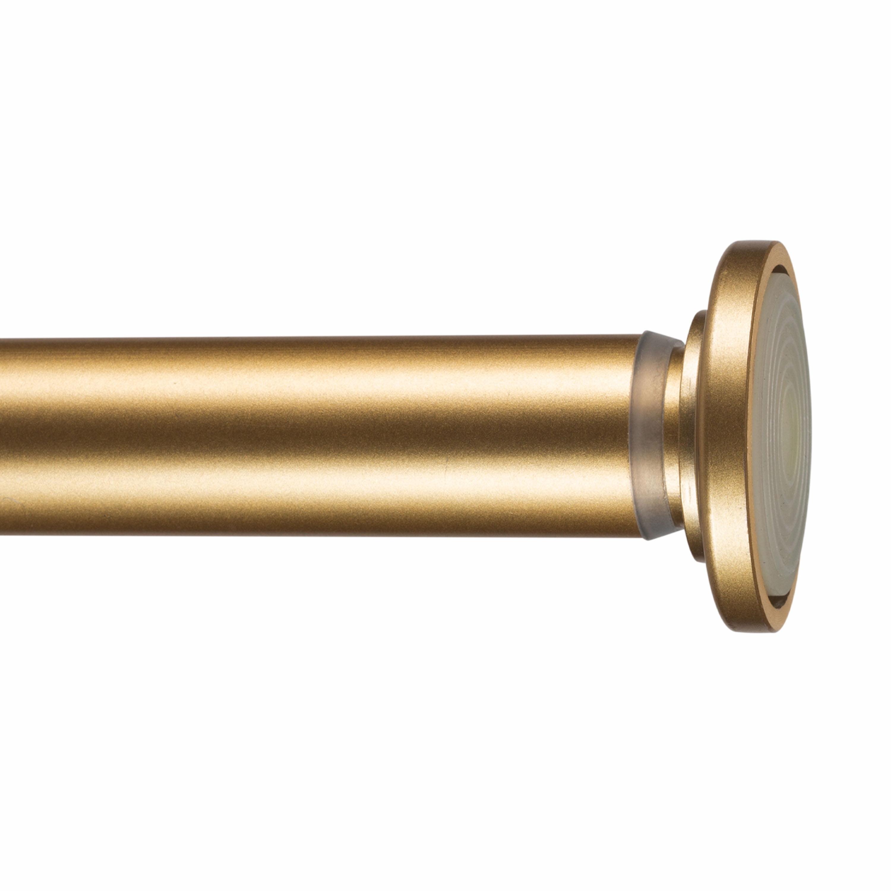 Adjustable Satin Gold Tension Shower Curtain Rod, 24"-42"